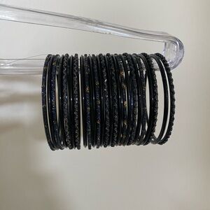 Black and Gold Bangle Set sari